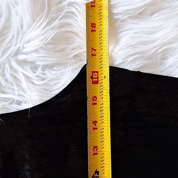 Vintage CDC Petite Velvet High Low Flounce Hem Dress - Picture 10 of 11